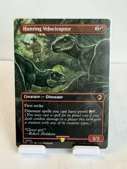 MTG Hunting Velociraptor Creature Rare Red Universes Beyond Regular #4 - Image 1