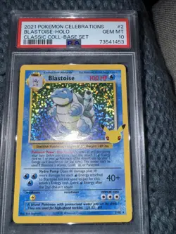 Pokemon Blastoise Classic Collection Celebrations 2021 PSA 10 Holo Promo - Image 1