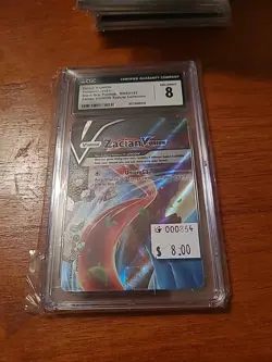 2021 Pokemon Zacian V Union Black Star Promos SC SWSH163 CGC 8 NM MT G000864 - Image 1