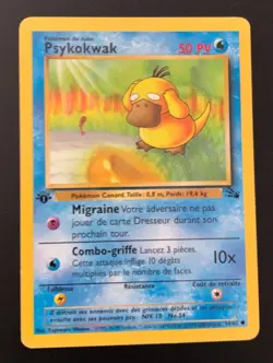 ∛∎ Carte Pokemon Psykokwak 53/62 Wizards Fossile Edition 1 FR - Image 1