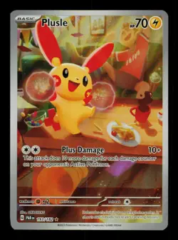 Pokemon Card Plusle 193/182 Paradox Rift IR Illustration Rare Alt Art NM 2023 - Image 1