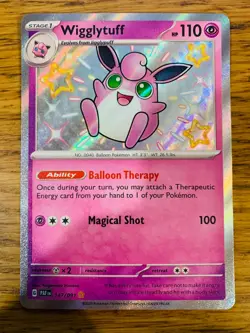 NM! Wigglytuff (147/091) Paldean Fates Baby Shiny Rare Pokemon Card! FREE P&P! - Image 1