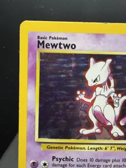 Pokemon TCG WOTC Base Set Mewtwo 10/102 Holo Rare MP - Image 2