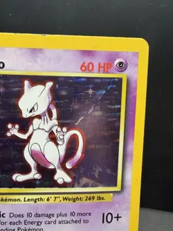 Pokemon TCG WOTC Base Set Mewtwo 10/102 Holo Rare MP - Image 3