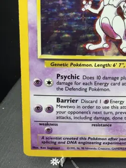 Pokemon TCG WOTC Base Set Mewtwo 10/102 Holo Rare MP - Image 5