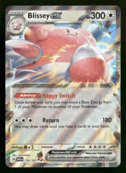 Blissey ex - 134/167 - Double Rare - Twilight Masquerade - Pokemon Card - NM/M - Image 1
