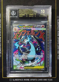 2025 POKEMON MEP PROMO #023 MEGA CHARIZARD X EX BGS PRISTINE 10 BLACK LABEL - Image 1