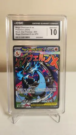 Mega Charizard X Ex Black Star Promo 023 Mega Charizard X EX UPC CGC 10 GEM MINT - Image 1