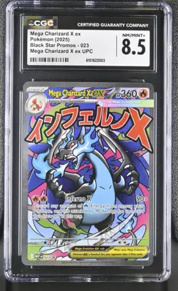 Mega Charizard X ex CGC 8.5 Black Star Promo 023 Mega Charizard X UPC Pokemon - Image 1