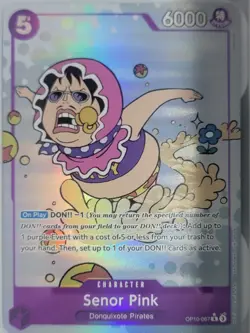 One Piece TCG Senor Pink OP10-067 Rare Alternative Art Royal Blood English NM - Image 1
