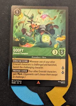 91/204 Goofy - Emerald Champion Rare Disney Lorcana Set 10 - Image 1