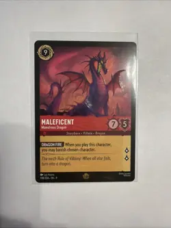 Lorcana TCG - Maleficent - Monstrous Dragon - Fabled 108/204 Legendary Foil - Image 1