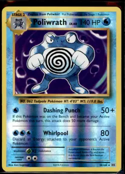 Pokemon TCG - Poliwrath Reverse Holo Rare XY - Evolutions 25/108 NM - Image 1