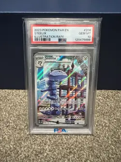 Pokemon TCG Steelix 208/182 Paradox Rift Illustration Rare Psa 10 - Image 1