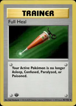 Pokemon 1st Ed. Base Uncommon Full Heal 82/102 - Light Play (LP) - Image 1