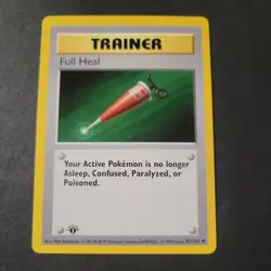 LP Pokemon 1st Edition Shadowless Full Heal 82/102 Base Set - Image 1