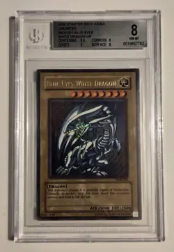 2002 YU-GI-OH! STARTER DECK KAIBA Blue Eyes White Dragon SDK-001 BGS 8 - Image 1