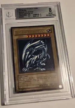 2002 YU-GI-OH! STARTER DECK KAIBA Blue Eyes White Dragon SDK-001 BGS 8 - Image 2