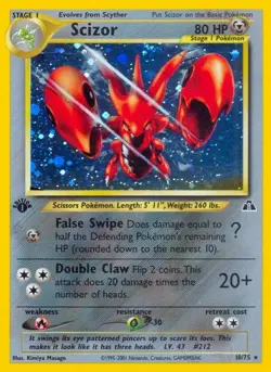 Scizor - 10/75 - Pokemon Neo Discovery 1st Edition Holo Rare Card WOTC HP - Image 1
