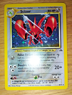 Pokemon TCG Scizor Neo Discovery 10/75 Unlimited Rare Holo - Image 1