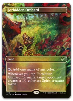 Forbidden Orchard (Borderless) #405 (Foil) NM Double Masters 2022 2X2 Magic MTG - Image 1