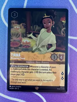 Tiana Restaurant Owner 16/204 Legendary Azurite Sea Lorcana Card, Cold Foil - Image 1
