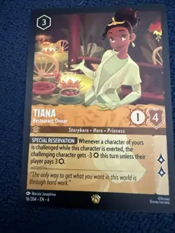 Disney Lorcana- Tiana - Restaurant Owner 16/204 Azurite Sea Cold Foil - Image 1
