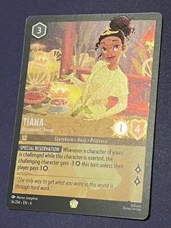 Disney Lorcana -Tiana Restaurant Owner, Legendary Foil - Azurite Sea 16/204 - Image 2