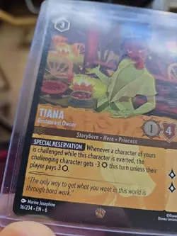 Disney Lorcana TCG Tiana Restaurant Owner Legendary Foil Azurite Sea, #16/204 - Image 3