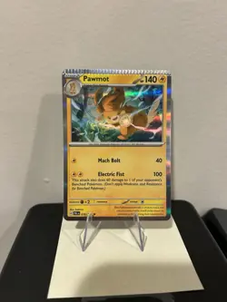Pokemon Pawmot TCG Card 76/193 Paldea Evolved Holo CRIMP ERROR. - Image 1