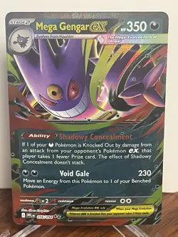 Mega Gengar EX 056/094 Me02: Phantasmal Flames Holo Pokemon Card English - Image 1