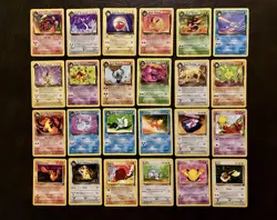 Pokemon Team Rocket Uncommon/Common COMPLETE SET 48 Card Lot. NM - Image 1