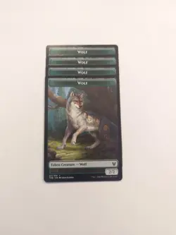 (4) Wolf (011) Token *PLAYSET* Theros Beyond Death Regular NM MTG - Image 1