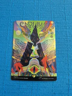 MTG Saruman of Many Colors POSTER FOIL #743 LOTR Lord of the Rings Magic - Image 1