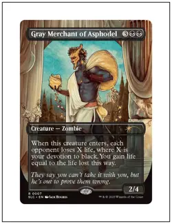 1x Gray Merchant of Asphodel, 0007, Non-Foil, Secret Lair Encyclopedia, MTG NM - Image 1