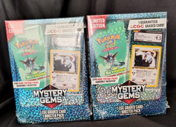 x2 Pokemon Mystery Gems Limited Edition CGC Graded Card + BoosterPack Sealed Lot - Image 1