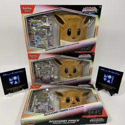 Pokemon Prismatic Evolutions Accessory Pouch Special Collection Sealed Lot Of 3 - Image 1