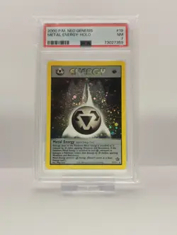 Metal Energy Holo Unlimited 19/111 Pokemon Neo Genesis EN 2000 PSA 7 - Image 1