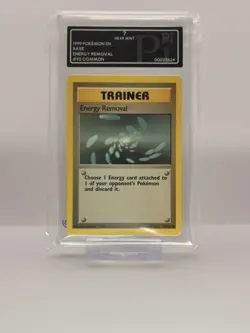 PI 7 Energy Removal 92/102 Base Set 4th print 1999-2000 Graded Pokemon Card - Image 1
