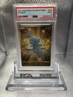 2021 Pokemon Celebrations Mew Full Art 025/025 PSA 9 - Image 1