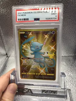 2021 Pokemon Celebrations Mew Full Art 025/025 PSA 9 - Image 2