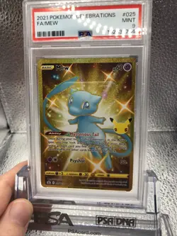 2021 Pokemon Celebrations Mew Full Art 025/025 PSA 9 - Image 3