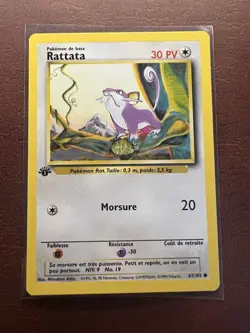 Rattata 61/102 Carte Pokemon Set De Base Edition 1 NEUVE - Image 2
