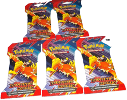 POKEMON TCG: (5) DESTINED RIVALS BLISTER SLEEVE BOOSTER PACKS NISP - Image 2