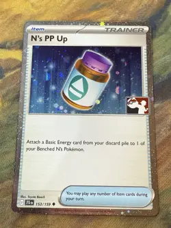 Play! Pokemon Prize Pack 7 Journey Together Cosmo Holo 153/159 N's PP Up - Image 1