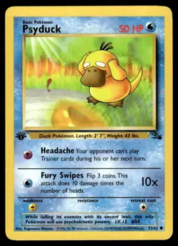 1999 Classic - Fossil First 1st Edition UNplayed Psyduck #53 - Image 1