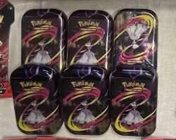 Lot of 6 Pokemon Sealed Tins 2 Packs In Each Destined Rivals & Mega Evolutions - Image 3