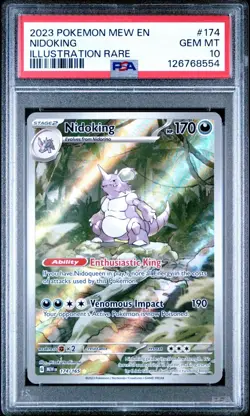 Nidoking 174/165 2023 POKEMON MEW EN-151 | ILLUSTRATION RARE PSA 10 - Image 2