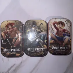 One Piece Tin Pack Set Vol 2 Set of 3 | TS-02 OP-13 | Factory Sealed | Bandai - Image 1