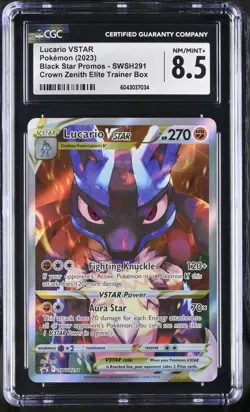 Pokemon Card CGC 8.5 Lucario VSTAR Crown Zenith ETB Promo SWSH291 - Image 1